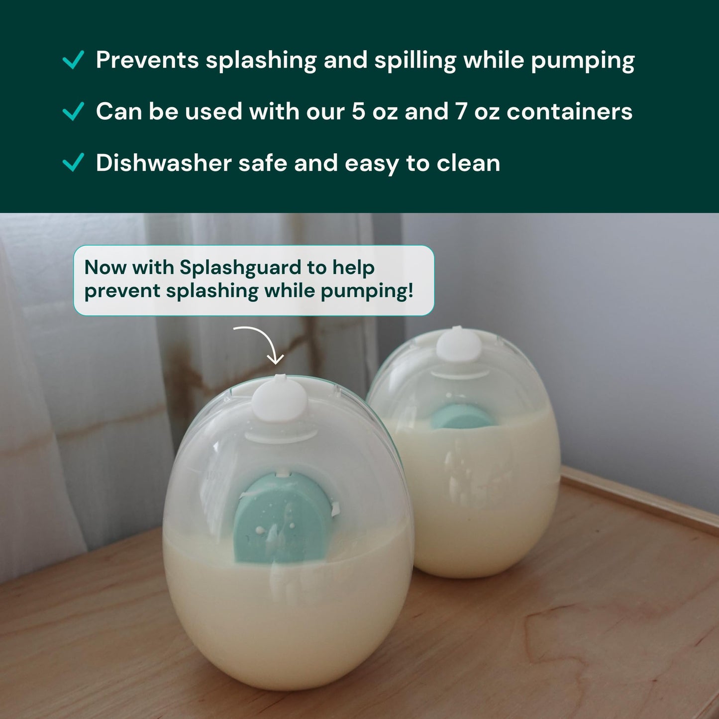 Willow Go - Reusable Breast Milk Containers W/New & Improved Splash Guard - Holds 7 Oz. Per Container - Postpartum Essentials -