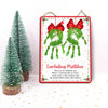 DIY Everlasting Mistletoes Babys First Christmas Handprints Hanging Sign, Everlasting Mistletoe Christmas Handprint Art Craft D
