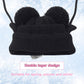 Duoyeree Toddler Winter Hat With Earflap Scarf Hood Thick Warm Kids Skull Cap For Baby Girls Boys Black