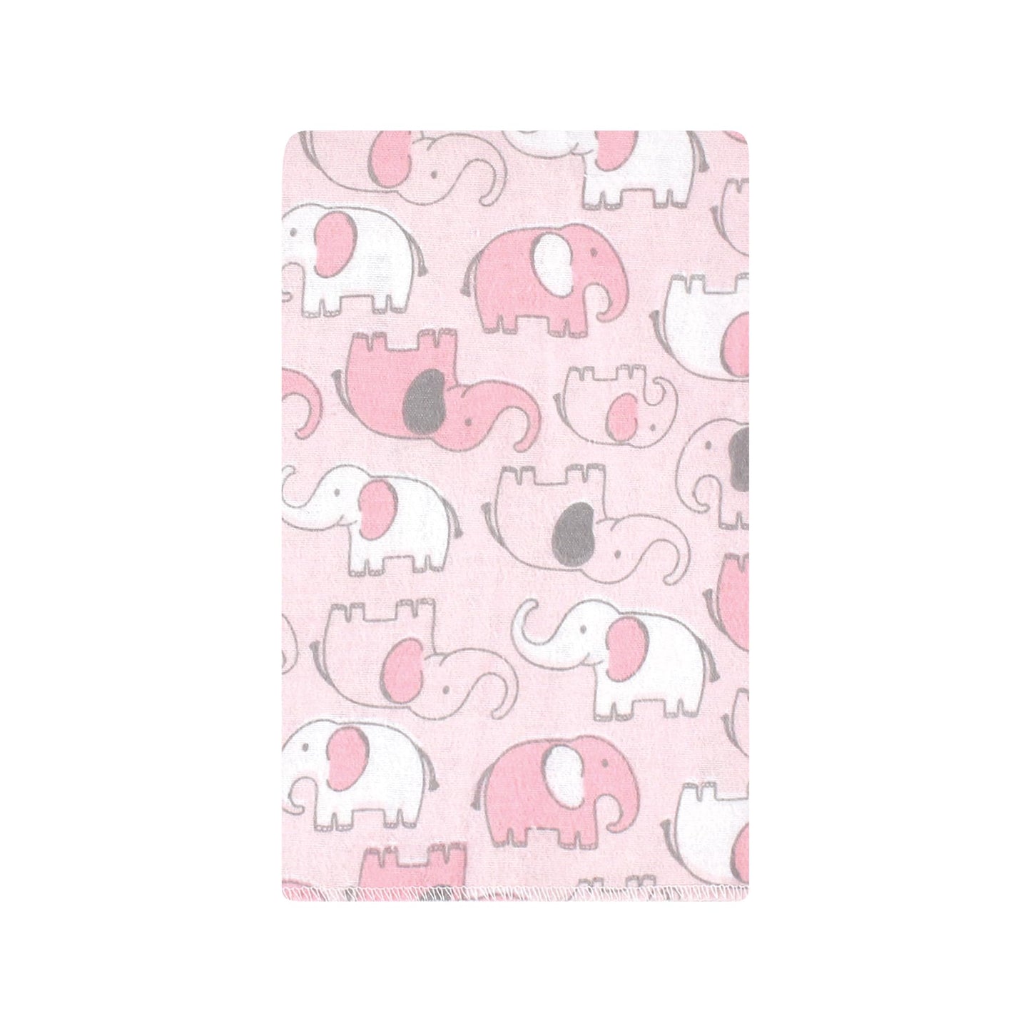 Hudson Baby Unisex Baby Cotton Flannel Burp Cloths 10-Pack, Girl New Elephant, One Size