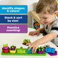 Learning Resources Stacking Shapes Garden, Fine Motor Skills, Stacking and Sorting Puzzle Board, Montessori Toddler Sensory Tabl