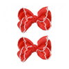 3 Inch Hair Bows for Girls Alligator Clips Grosgrain Ribbon Solid Color Hair Accessories for Little Teen Toddler Girls Kids (Red