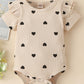 Fullfamous Infant Baby Girl Clothes Outfits,Spring Summer Romper And Pant Set 6-9 Months Ecru Heart