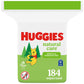 Huggies Natural Care Sensitive Baby Wipes, Unscented, Hypoallergenic, 99% Purified Water, 1 Refill Pack (184 Wipes Total)
