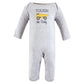 Hudson Baby Unisex Baby Cotton Coveralls, Construction, 6-9 Months