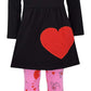 Unique Baby Girls Valentines Day Love Letters Toddler Outfit Legging Set (5 Years, Black)
