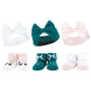 Hudson Baby Baby Girls' Headband And Socks Giftset, Teal Pink, One Size