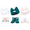 Hudson Baby Baby Girls' Headband And Socks Giftset, Teal Pink, One Size