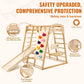 Vevor Medium Size Indoor Playground Jungle Gym, 7-In-1 Toddlers Climber With Wood & Rope Ladder, Net Ladder, Swing, Monkey Bar,