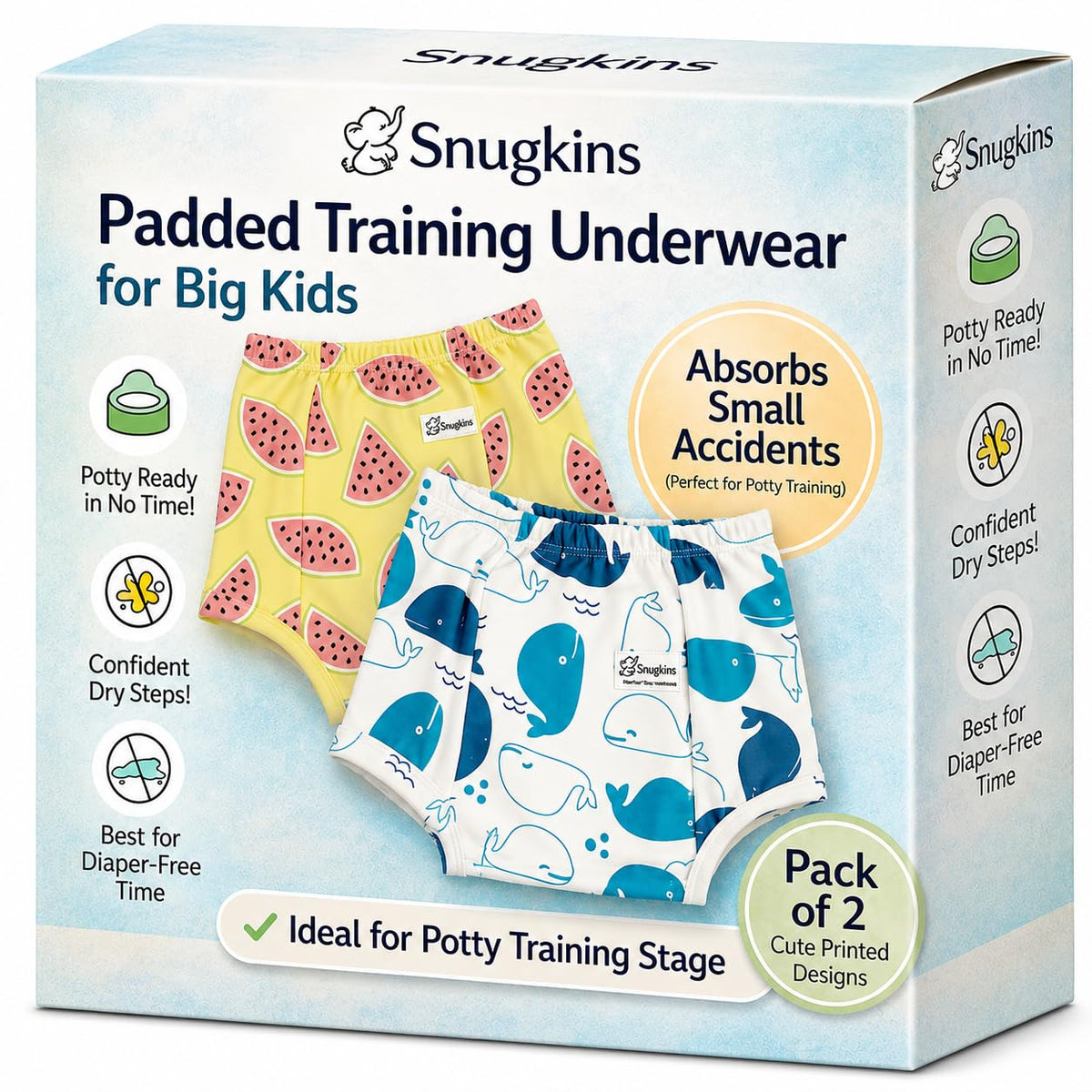 Snugkins Unisex Baby Unisex Baby Snug Potty Training PullUp Pants For Babies/Toddlers/Kids|100% Pure Cotton|Washable & Reusable