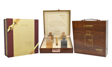 Amber Oud Collection By Al Haramain For Unisex - 4 Pc Gift Set 4 X 2Oz Edp Spray Gold, Bleu, White, Carbon