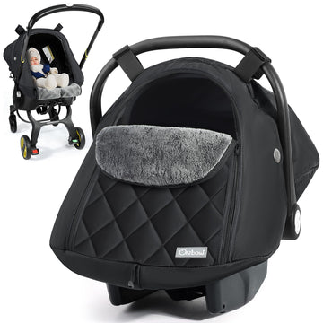 Orzbow Baby Car Seat Cover Winter - Waterproof Carseat Cover for Doona Car Seats and Strollers, Breathable Infant Carseat Canopy