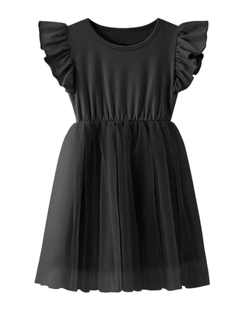 Twkioue Toddler Baby Girl Tutu Tulle Dress Sleeveless Fluffy Cute Party Sundress 817 Black 130