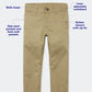 The Children'S Place Baby Boys And Toddler Stretch Chino Pants, Flax/New Navy 2 Pack, 2T Us