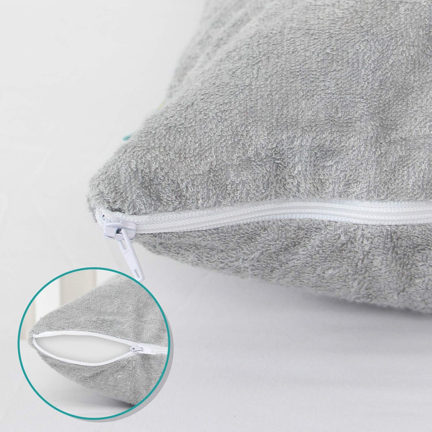 Toddler Pillowcase Protector 2 Pack, Waterproof Pillowcase Cover, Travel Pillow Case Cover With Zipper, Smooth Bamboo Terry, Mac