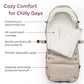 Momcozy Universal Footmuff | Easily Attaches To Most Strollers | Ultra-Plush, Weather-Proof | Deluxe Warm Bunting Bag | Extendab