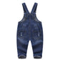 Kidscool Space Baby Boy Girl Jean Overalls,Toddler Ripped Denim Cute Workwear,Blue,6-12 Months
