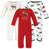 Hudson Baby Unisex Baby Cotton Coveralls Moose Be Christmas, 6-9 Months
