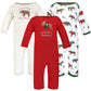 Hudson Baby Unisex Baby Cotton Coveralls Moose Be Christmas, 12-18 Months
