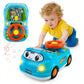 DELUTIQUE Toys for 1 + Year Old Boy,Toddler Racing Car Steering Wheel Toy with Sound & Light,Car Toys for Toddlers 1-3,Gift for 