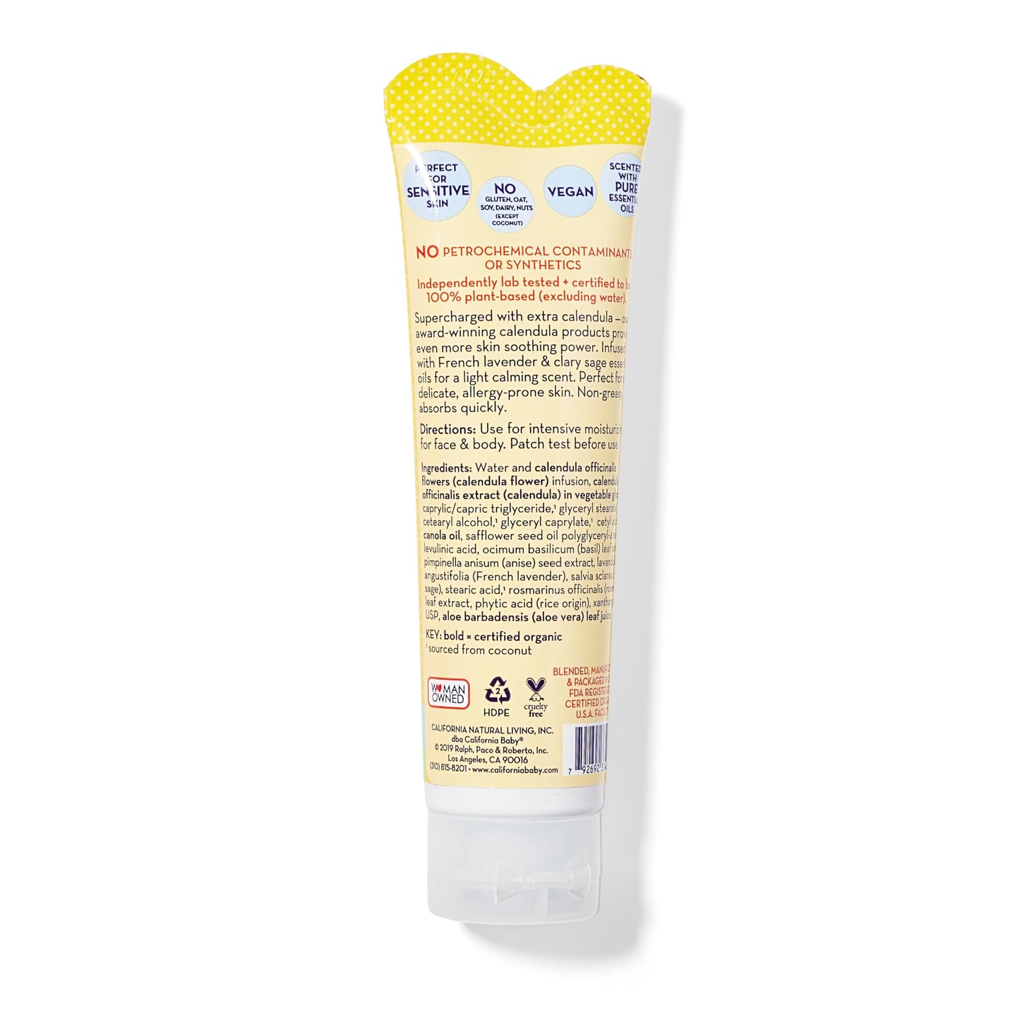 California Baby Calendula Cream  Soothing Baby Cream  Allergy Friendly  Plant-Based  Soothes And Moisturizes Irritated, Dry Skin