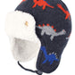 Century Star Baby Winter Fleece Lined Hat Knit Earflap Kids Caps Infant Toddler Boys Girls Beanie Hats Cartoons Dinosaurs 2-4T