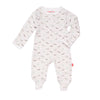 Magnetic Me Footie Pajamas 100% Organic Cotton Baby Boys Sleepwear Quick Magnetic Fastener Sleeper Darjeeling Dasmask 12-18 Mont