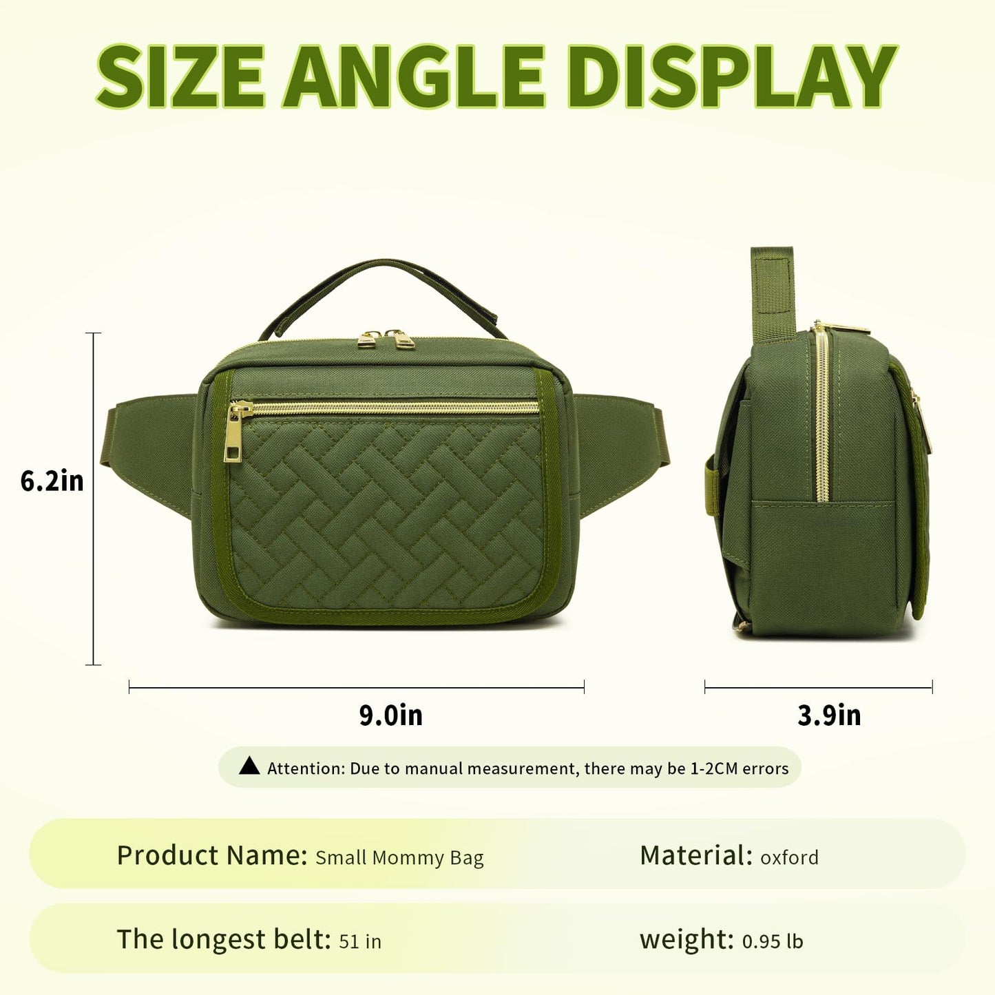 Fwkekye Small Diaper Bag With Portable Changing Pad,Crossbody Diaper Bag Pack With Wipes Pocket,Mini Diaper Bag Fanny Pack For B
