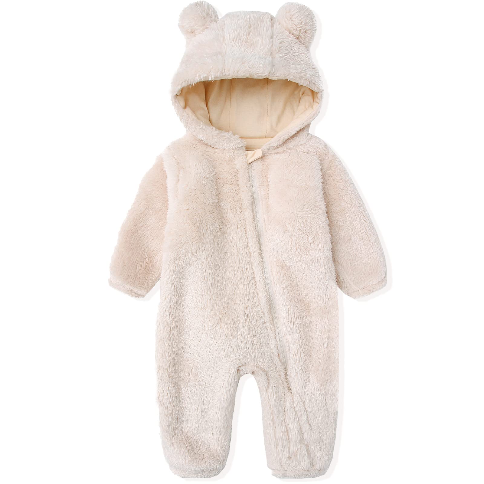 Unisex Newborn Baby Girls Onesies Jumpsuit Polar Fleece Bunting Footed Snow Wear Soft Warm Baby Winter Snow Suit For 3-6 Month I