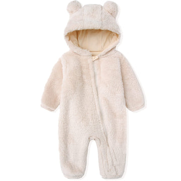 Unisex Newborn Baby Girls Onesies Jumpsuit Polar Fleece Bunting Footed Snow Wear Soft Warm Baby Winter Snow Suit For 3-6 Month I