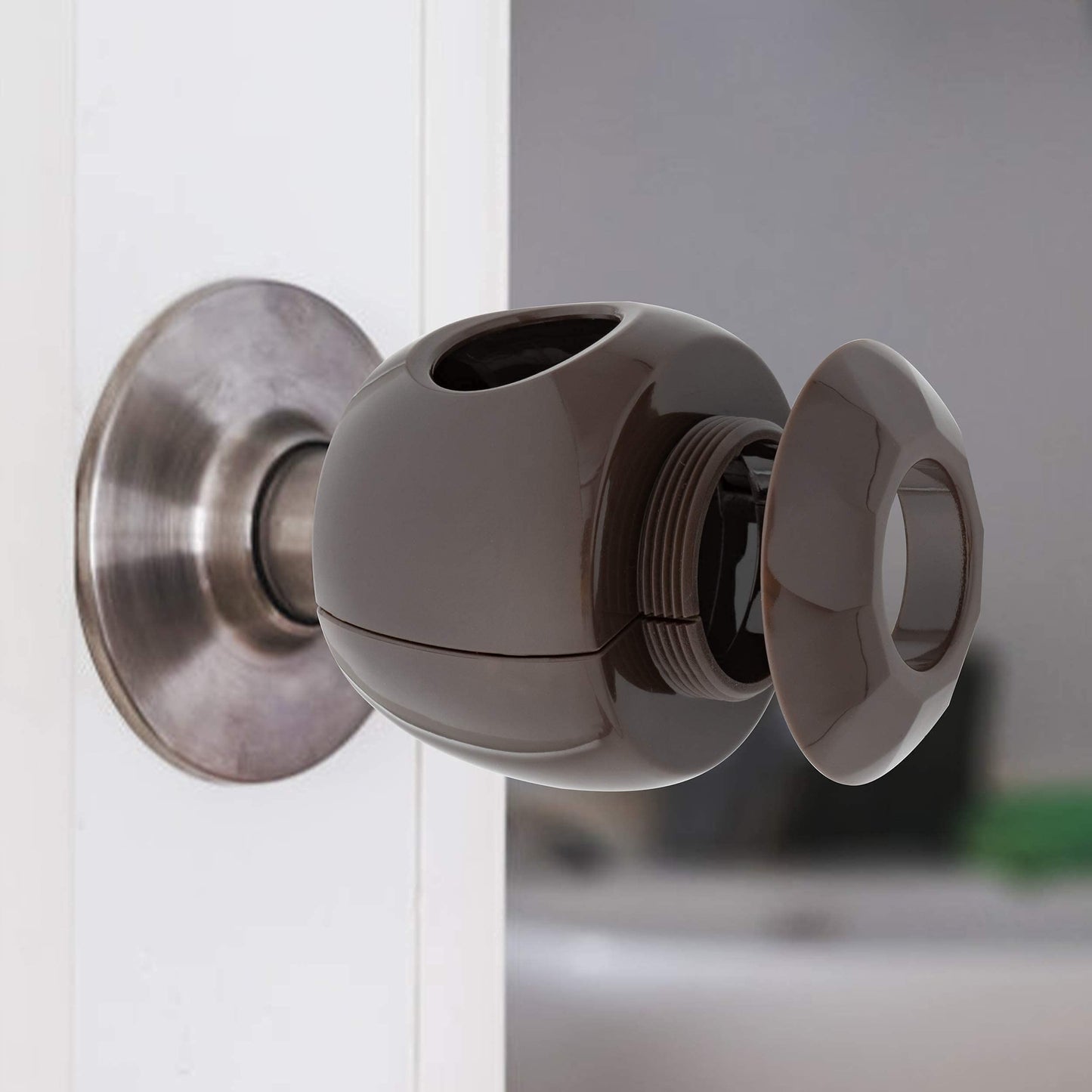 New & Improved - Door knob Baby Safety Cover - 5 Pack - Deter Little Kids from Opening Doors with A Child Proof Door Handle Lock