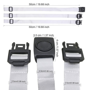 Zarpma High Chair Straps, 3 Point Harness Straps Belt For Child Kid Chair Strap For Ikea Antilop High Chair (Grey)