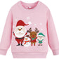 Akyzic Baby Girl Christmas Sweatshirt Reindeer Shirt Kids Fleece Crewneck Snowman Pullover Winter Toddler Girls Xmas Sweaters To