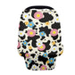 LedBack Floral Stretchy Car Seat Cover for Babies,Nursing Cover Breastfeeding Cover,Soft Breathable Cow Print Baby Carseat Canop