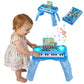 VEVOR Baby DJ Playset for Toddlers 1-3, Educational Musical Table Toys with 133 Sound Sources, Recording and LED DJ Turntable, B