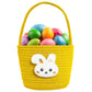 Poschnor Easter Basket for Kids, Easter Bunny Basket with Gift Bags and Ribbons, Woven Cotton Rope Egg Easter Baskets for Girls,