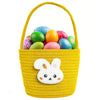 Poschnor Easter Basket for Kids, Easter Bunny Basket with Gift Bags and Ribbons, Woven Cotton Rope Egg Easter Baskets for Girls,