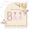 Beeveer Halloween Ghost Baby s First DIY Footprint Art Wooden Milestone Card Keepsake Little Boo Sign Nursery Decorative Orname