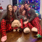 Iffei Matching Family Pajamas Sets Christmas Pj 'S Sleepwear Merry Christmas Reindeer With Plaid Bottom With Pocket 3-4 Years