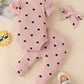 Fullfamous Infant Baby Girl Clothes Outfits,Spring Summer Romper And Pant Set 12-18 Months Pink Heart