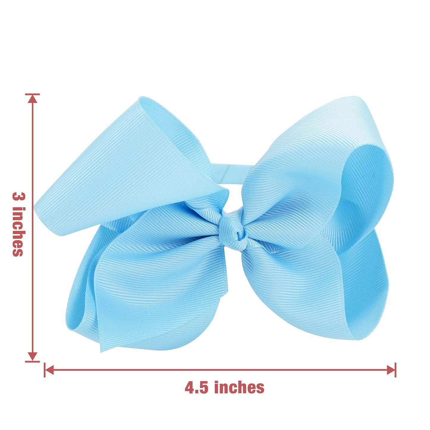 Meedee Baby Blue Grosgrain Ribbon Headbands - Fashion Big Bow Hair Accessories For Toddlers, Kids, Teens Dress Decoration, Makeu