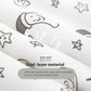 Mosebears Sleep Sack Baby Winter Wearable Blanket with 2-Way Zipper,2.5 TOG Cotton Sleep Sack Unisex (White Star, 6-12 Months)