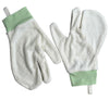 My Fruit Shack Nooks & Crannies Organic Bamboo Wash Gloves Mitt Pair - Newborns, Babies, Toddlers, Sensitive Skin Washcloth, Eas