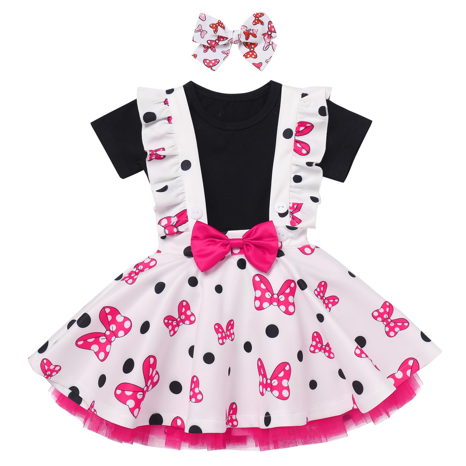 Ibtom Castle 2Nd Birthday Outfit Girl: Toddler Girl Halloween Dress - Baby Infant T-Shirt Mini Tutu Skirt Headband Cake Smash Ph