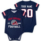 OAOANS New England Baby Clothes Custom Name Number Personalized Football Baby Jersey Clothing Newborn Toddler Apparel 0-24 Month