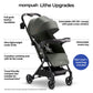 Mompush Lithe V2 Lightweight Travel Stroller, Compact Foldable Baby Stroller with Travel Bag, One-Hand Fold Stroller, Snack Tray