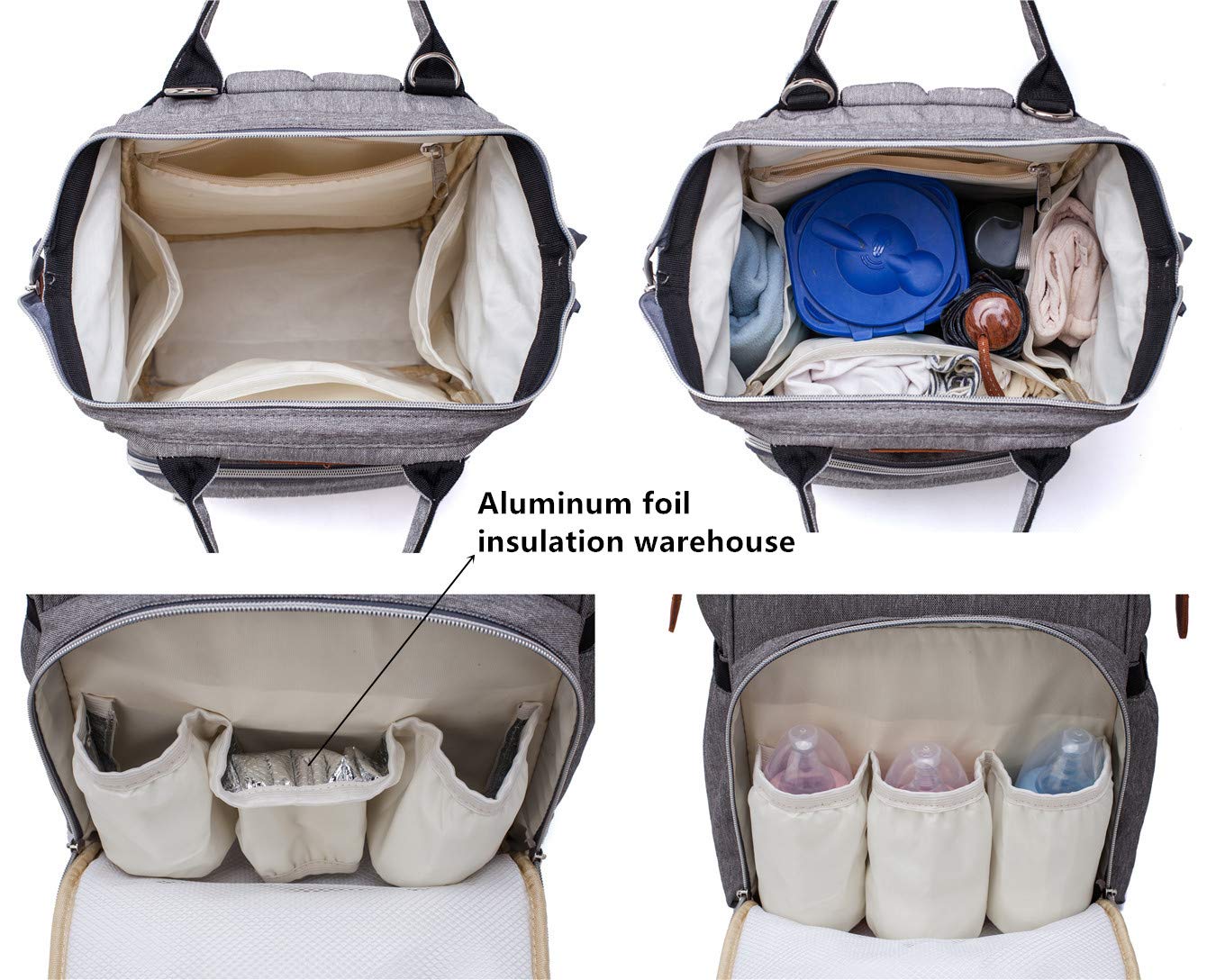 Diaper Bag Backpack for Baby Boy Girl, Multi-Function Diaper Bag for Baby Care, Waterproof Large Capacity Travel Backpack, Diape