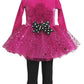 Bonnie Baby-Girls Infant Fuchsia Sparkle Bouquet Tutu Leggings Set,12 Months