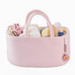 Baby Diaper Caddy Organizer for Girl Boy Rope Nursery Storage Bin Basket Portable Holder Tote Bag for Changing Table Car Travel