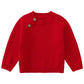 Pureborn Baby Toddler Boys Girls Pullover Sweater Christmas Cotton Knit Warm Crewneck Long Sleeve Tops Solid Red 18-24 Months